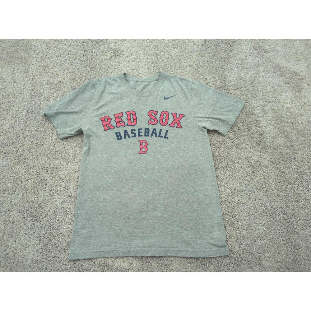 Boston Red Sox T Shirt Mens Small Short Sleeve MLB Baseball Nike Gray